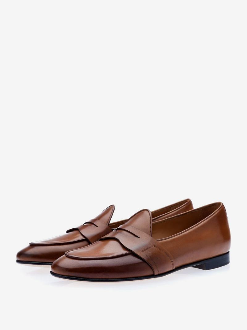 Ανδρικά Παπούτσια Γαμπρού Με Φόρεμα Penny Loafers Slip-on Στρογγυλά Δάχτυλα