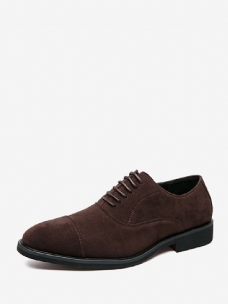 Ανδρικά Παπούτσια Φόρεμα Round Toe Suede Leather Oxford Prom Γαμήλια