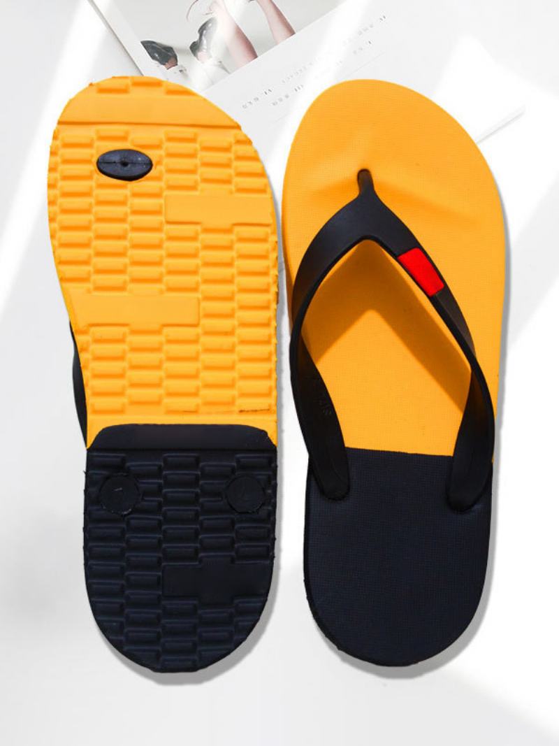 Ανδρικά Σανδάλια Slip-on Color Block Slippers - Κίτρινο