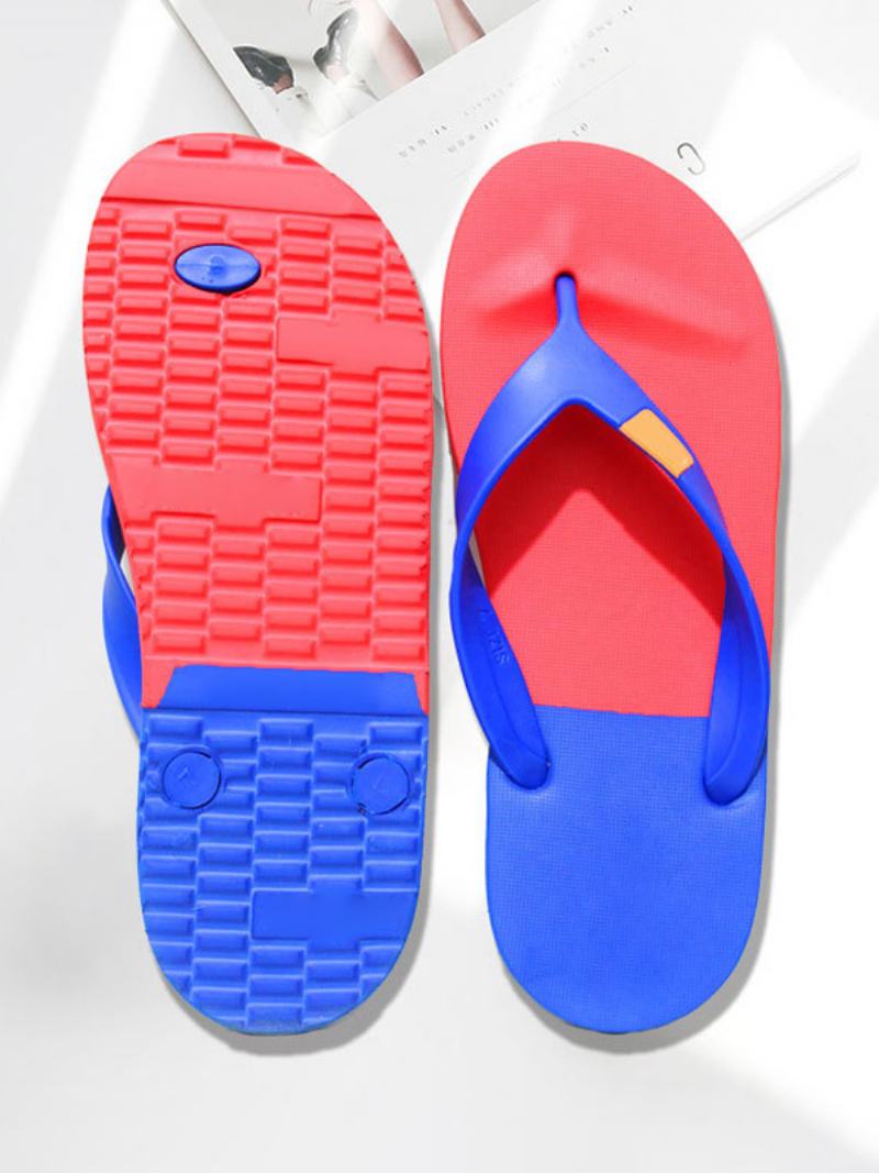 Ανδρικά Σανδάλια Slip-on Color Block Slippers - Κόκκινο