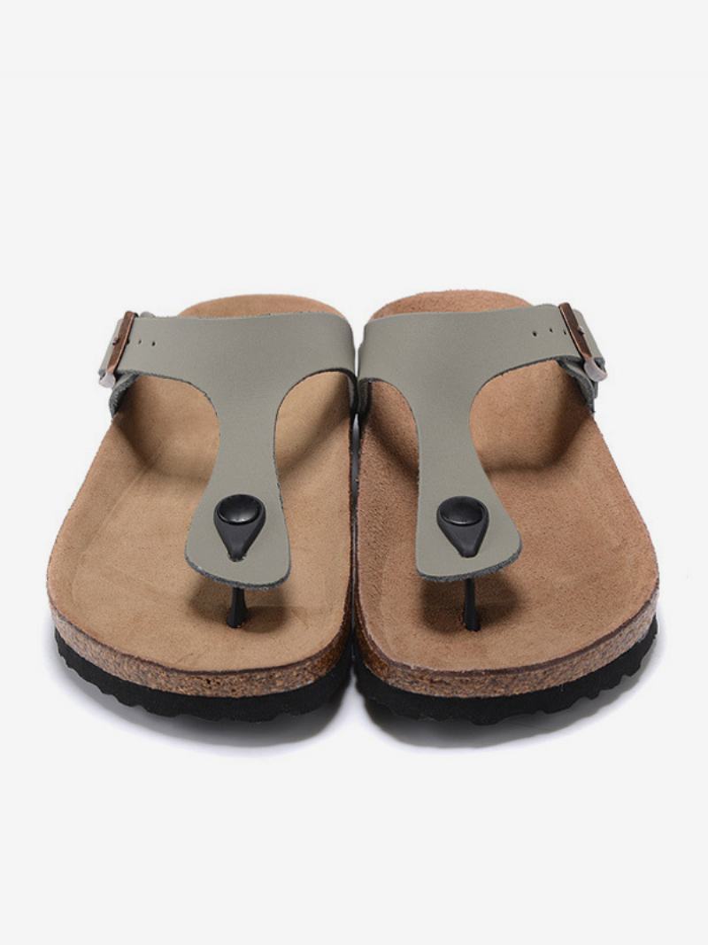 Ανδρικά Σανδάλια Slip-on Slippers Flat Sandals - Γκρι