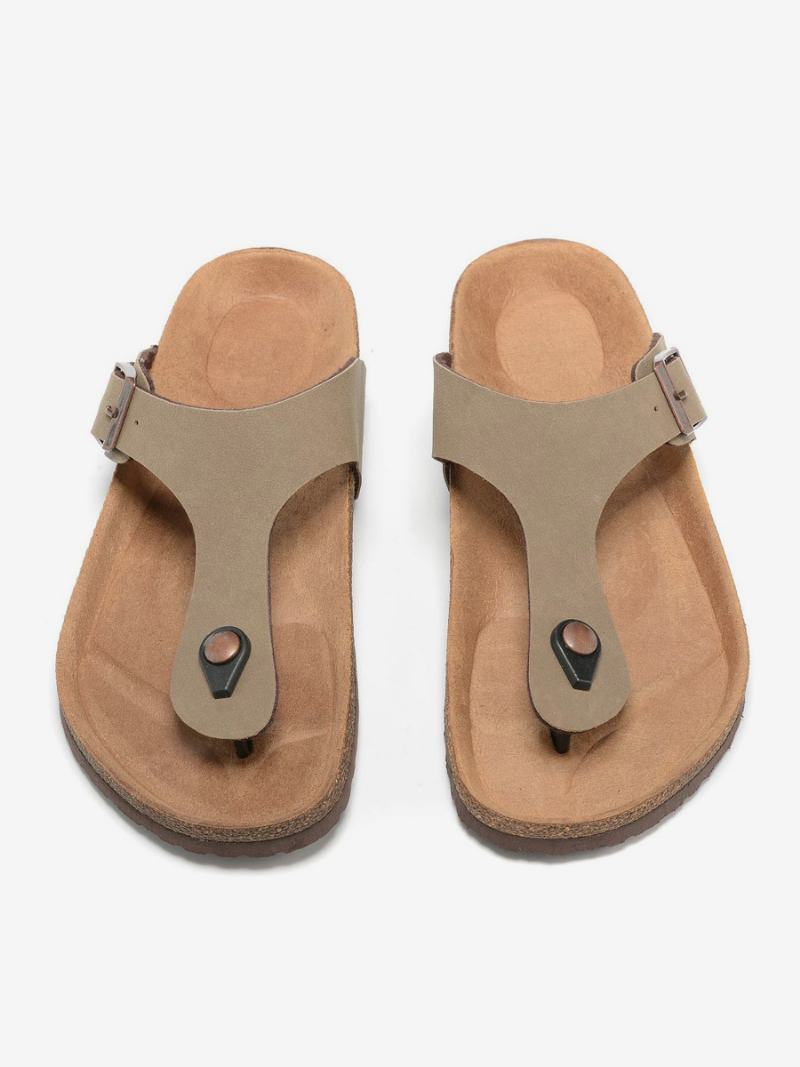 Ανδρικά Σανδάλια Slip-on Slippers Flat Sandals - Χακί