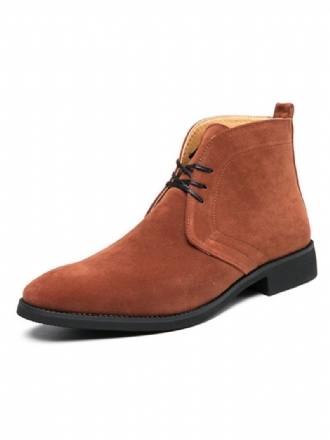 Ανδρικές Μπότες Chukka Από Faux Suede Leather Up Desert Ankle