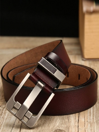 Ανδρική Ζώνη Μόδας Faux Leather Coffee Brown Pu Δερμάτινη