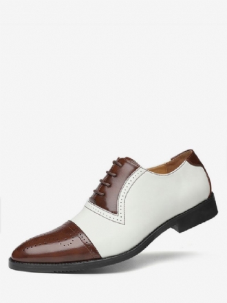 Ανδρικό Καπάκι Brogue Oxfords Wedding Dress Oxford Επίσημα Παπούτσια Λευκά