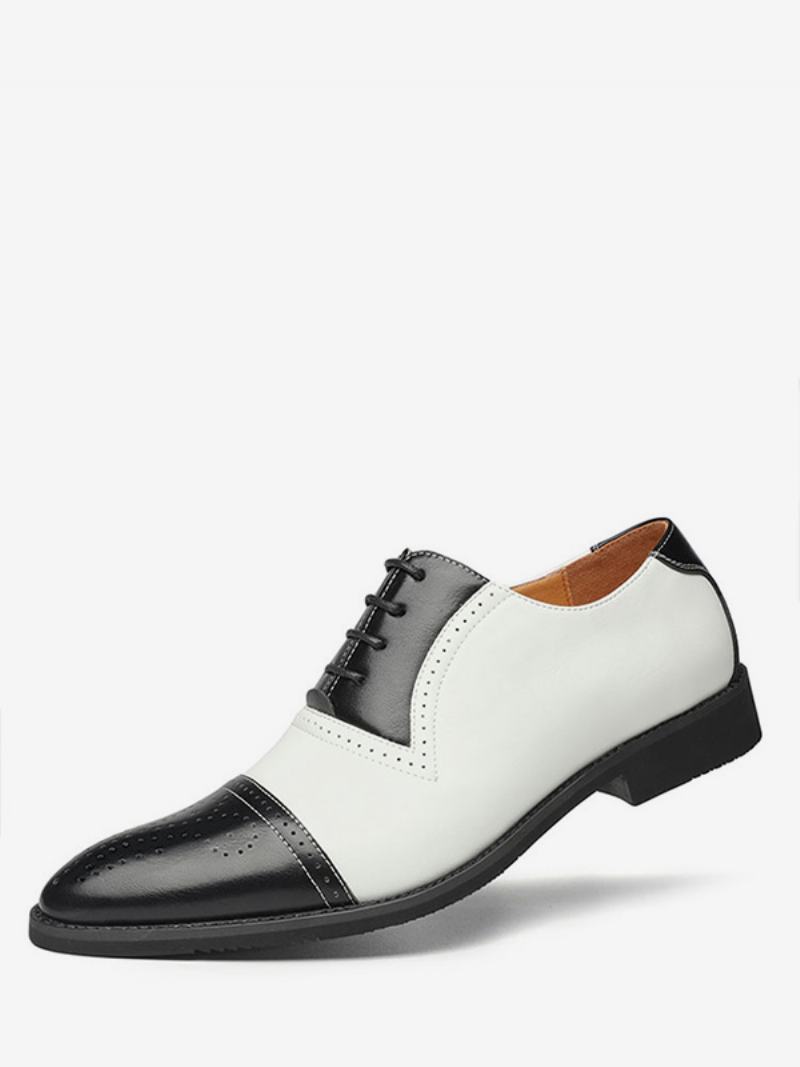 Ανδρικό Καπάκι Brogue Oxfords Wedding Dress Oxford Επίσημα Παπούτσια Λευκά - Λευκό