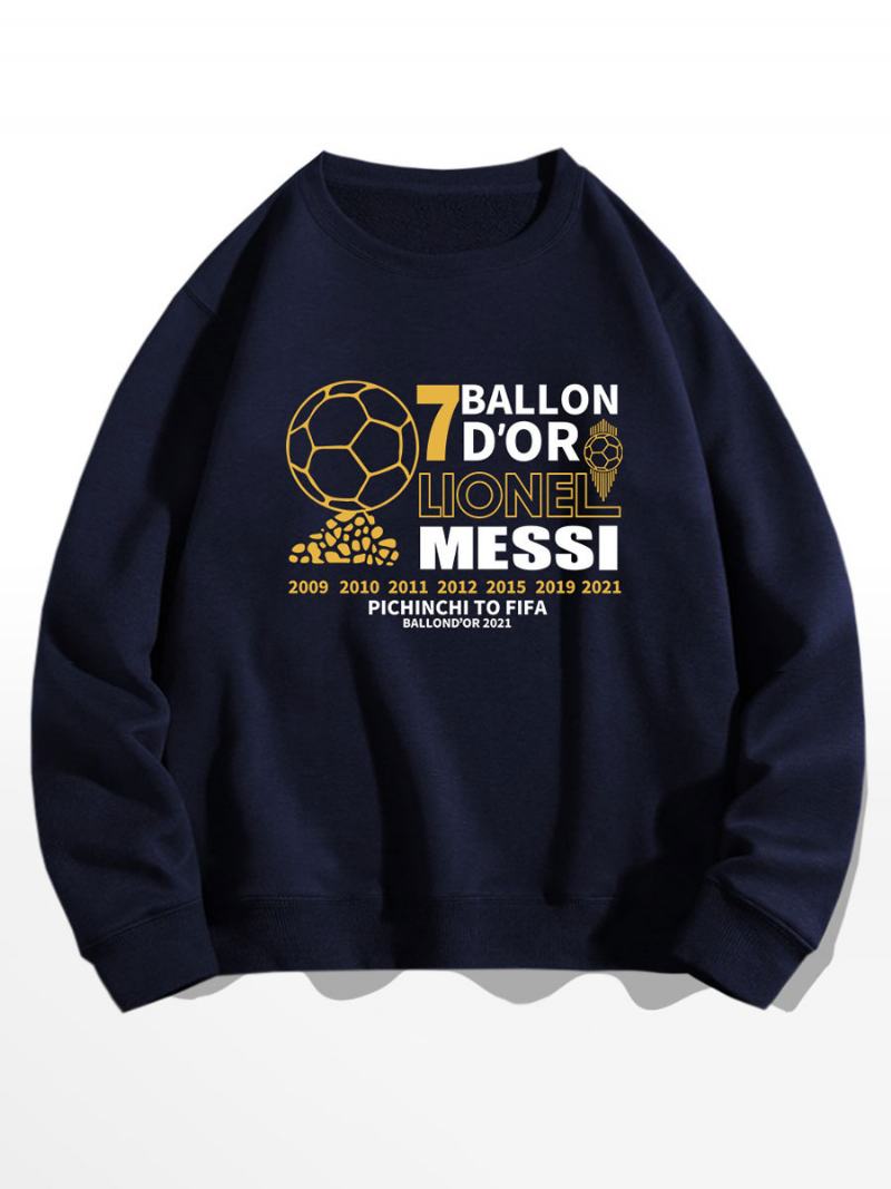 Ανδρικό Μπλουζάκι Messi Ballon D'or - Βαθύ Μπλε