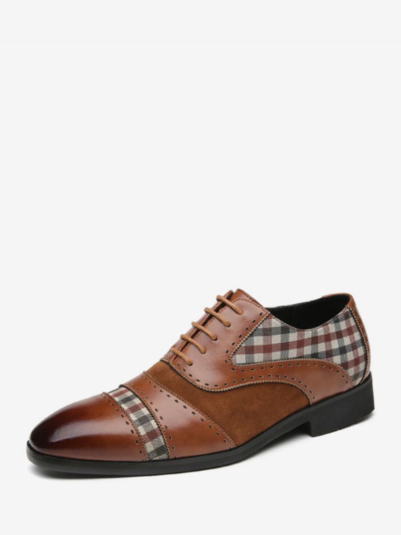 Ανδρικό Φόρεμα Oxford Pointed Toe Pu Δερμάτινα Νυφικά Παπούτσια Prom