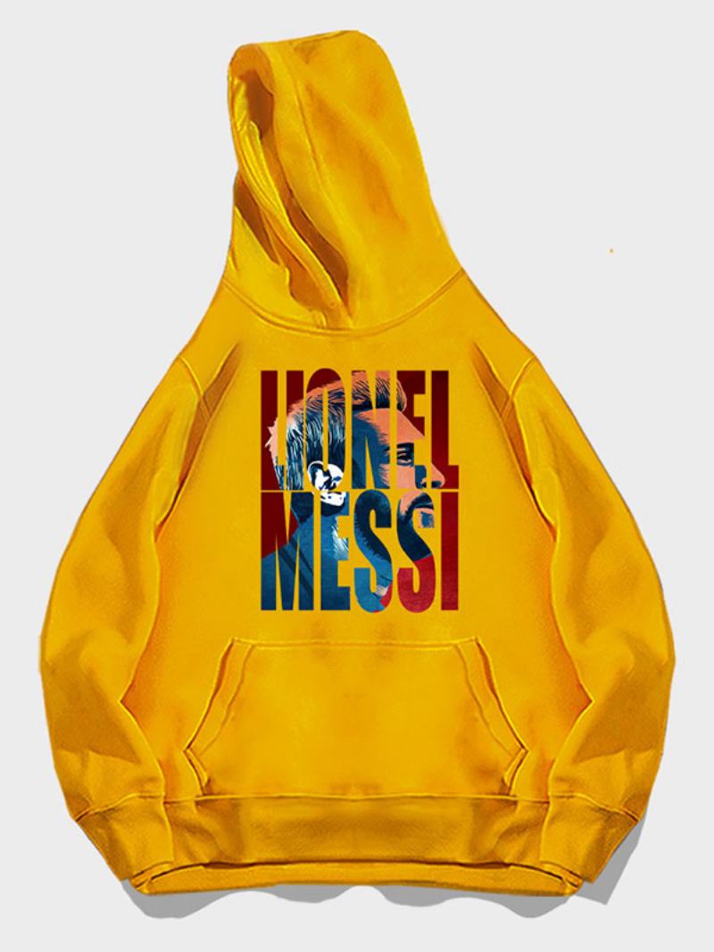 Αργεντινή Messi Number 10 Hoodie Ανδρικό Τοπ - Κίτρινο