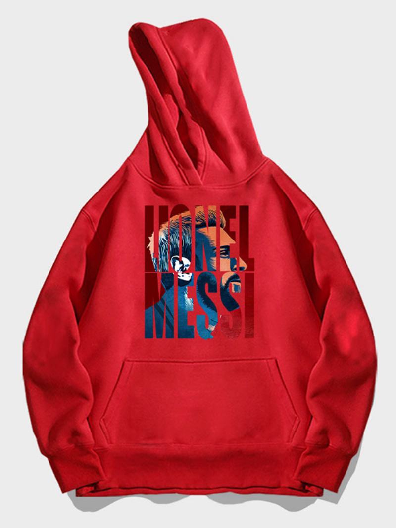 Αργεντινή Messi Number 10 Hoodie Ανδρικό Τοπ - Κόκκινο