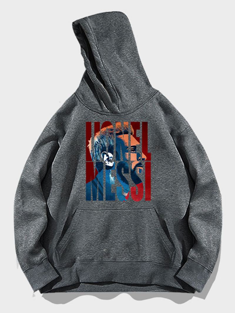 Αργεντινή Messi Number 10 Hoodie Ανδρικό Τοπ - Γκρι