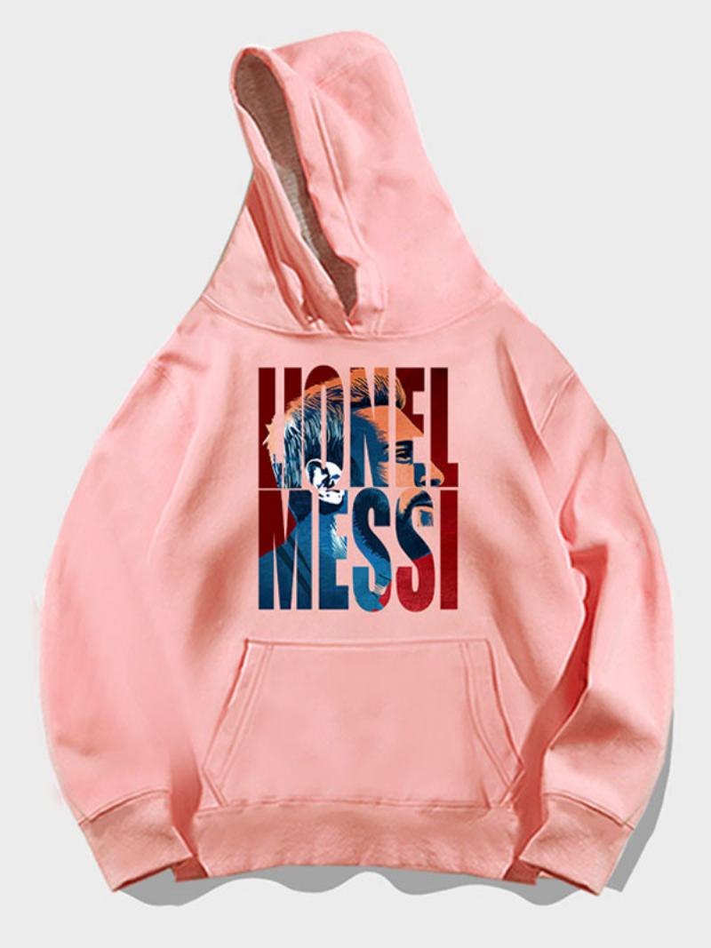 Αργεντινή Messi Number 10 Hoodie Ανδρικό Τοπ - Ροζ