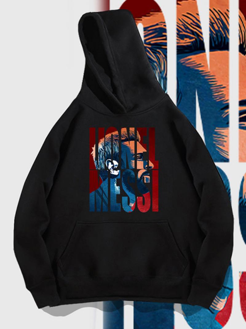 Αργεντινή Messi Number 10 Hoodie Ανδρικό Τοπ - Μαύρο