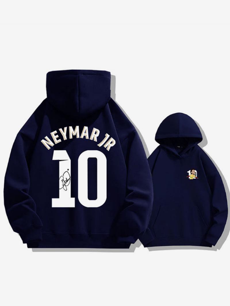 Βραζιλία Training Hoodie Neymar Number 10 Ανδρικό Τοπ - Βαθύ Μπλε