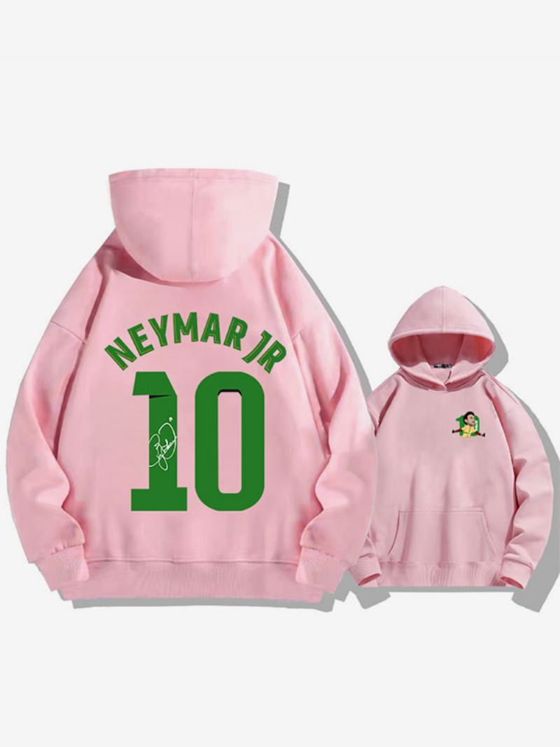 Βραζιλία Training Hoodie Neymar Number 10 Ανδρικό Τοπ - Ροζ