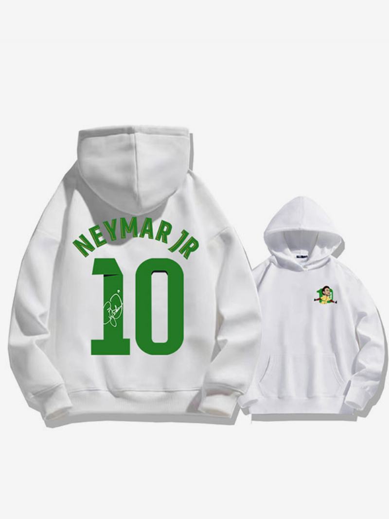 Βραζιλία Training Hoodie Neymar Number 10 Ανδρικό Τοπ - Λευκό