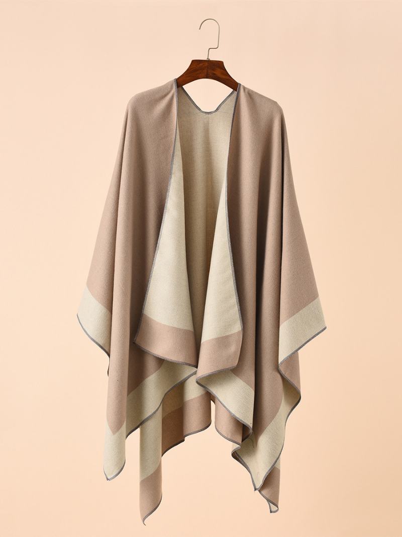 Γυναικεία Color Block Poncho Daily Casual Cape - Γυναικεία Μόδα