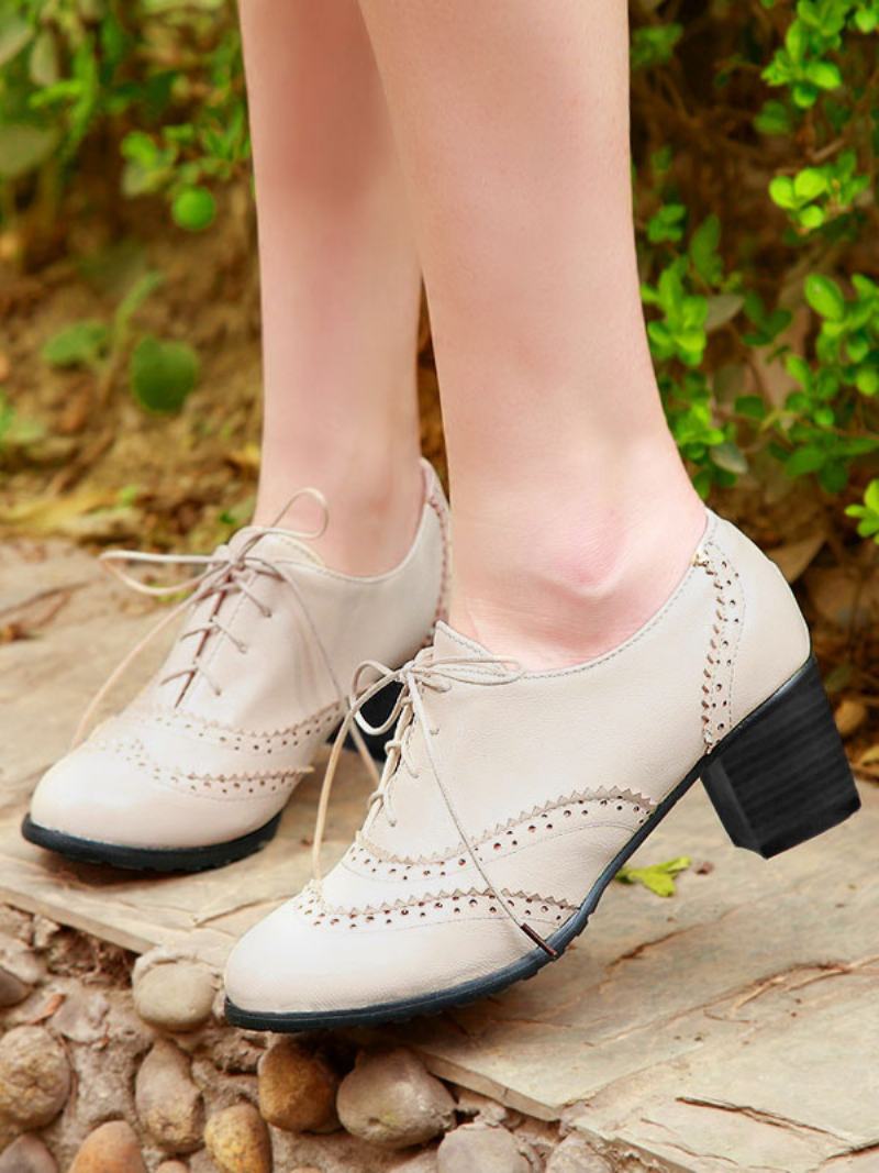 Γυναικεία Lace Up Brogues Block Heel