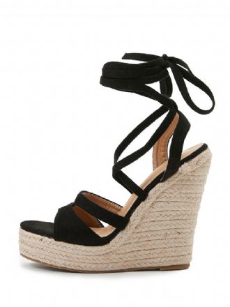 Γυναικεία Lace Up Espadrille Wedge Σανδάλια