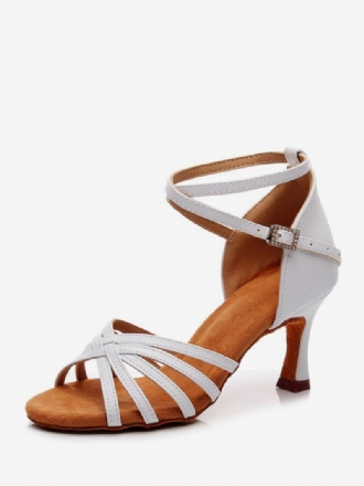 Γυναικεία Latin Dance Παπούτσια White Peep Toe Ballroom