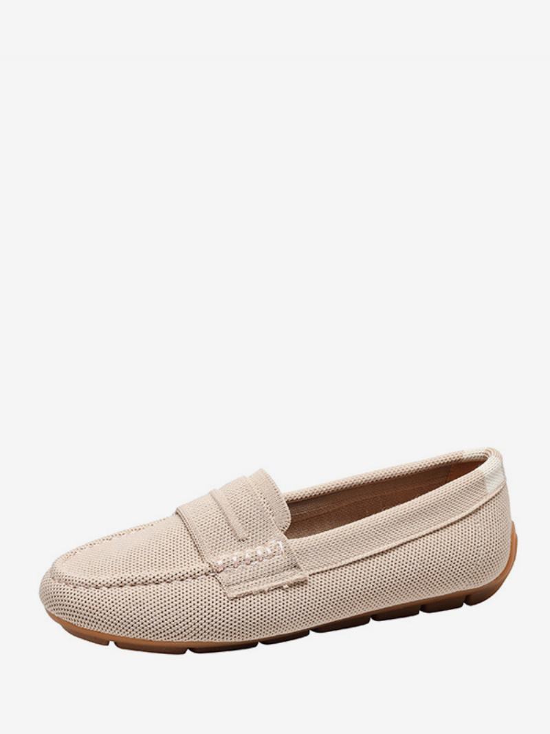 Γυναικεία Mule Loafers Round Toe Slip On Flat Pumps - Ανοιχτό Κίτρινο