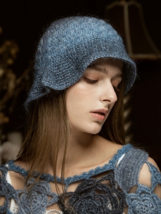 Γυναικεία Καπέλα Pretty Chic Knitted Cut Outs Designer Winter Warm Hats