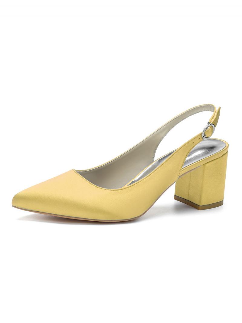 Γυναικεία Μπλοκ Φτέρνα Slingback Pumps Pointy Toe