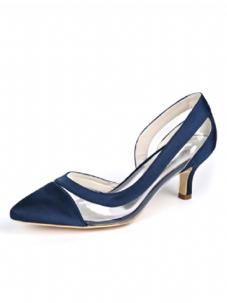 Γυναικεία Νυφικά Παπούτσια Kitten Heel Pointed Toe Clear Pumps