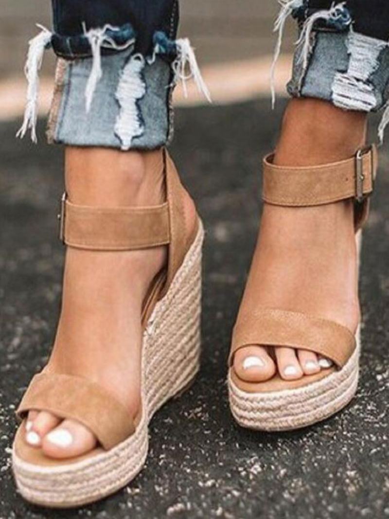 Γυναικεία Πέδιλα Terry Wedge Σανδάλια Espadrille