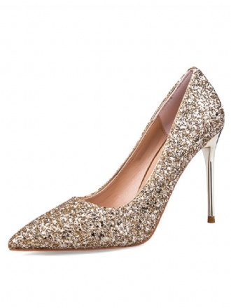 Γυναικεία Παπούτσια Prom Glitter Pumps Με Ψηλό Τακούνι Μύτη Stiletto