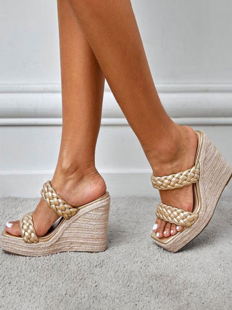 Γυναικεία Πλεξούδα Mule Espadrille Wedge