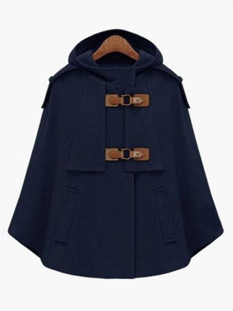 Γυναικεία Πόντσο Καμήλα Γιακά Κουμπιά Cape Academic Outerwear