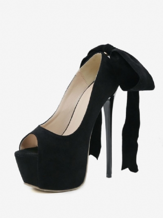 Γυναικεία Σέξι Ψηλοτάκουνα Φιόγκοι Stiletto Heel Micro Suede Up Pumps