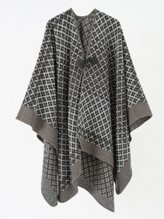 Γυναικεία Στάμπα Cape Toggle Close Daily Casual Poncho