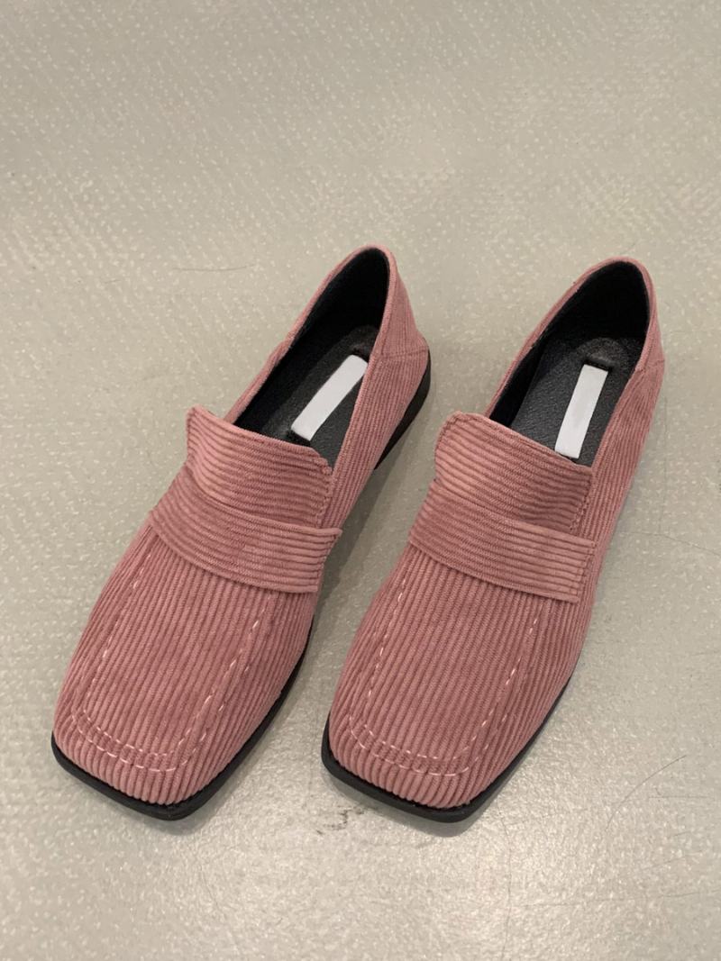 Γυναικεία Φλατ Micro Suede Loafers - Ροζ