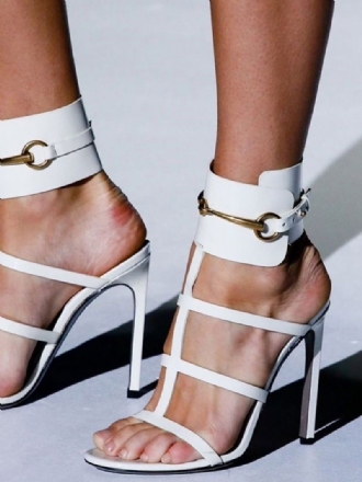 Γυναικεία Ψηλοτάκουνα Πέδιλα Με Λουράκι T Ankle Cuff Open Toe Stiletto Heel Sandals