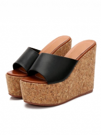 Γυναικείες Γόβες Cork Wedge Mule