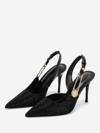 Γυναικείες Γόβες Slingback Styletto Heel Black Pumps