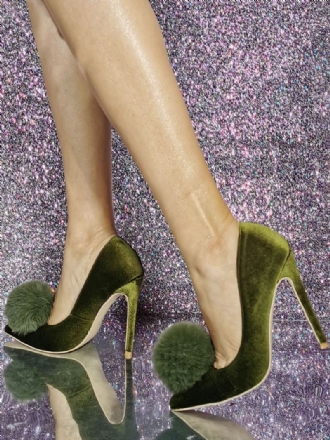 Γυναικείες Γόβες Με Μυτερές Αντλίες Stiletto Heel Micro Suede Πάνω Μέρος