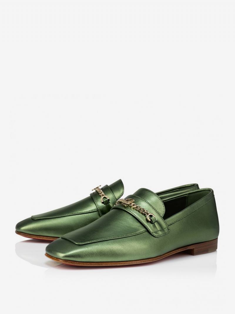 Γυναικείες Μεταλλικές Λεπτομέρειες Loafers Puppy Heel Polyester