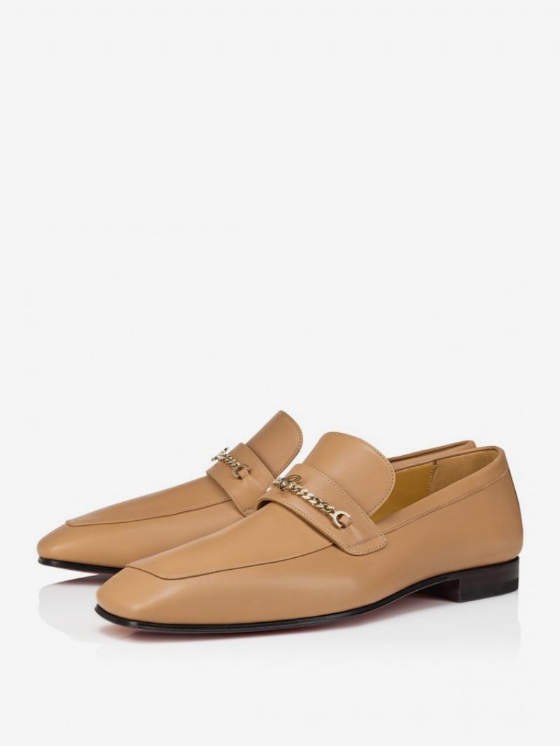 Γυναικείες Μεταλλικές Λεπτομέρειες Loafers Puppy Heel Polyester - Βαθύ Ανοιχτό Κίτρινο