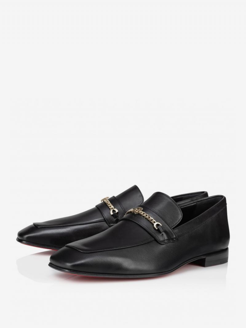 Γυναικείες Μεταλλικές Λεπτομέρειες Loafers Puppy Heel Polyester - Μαύρο