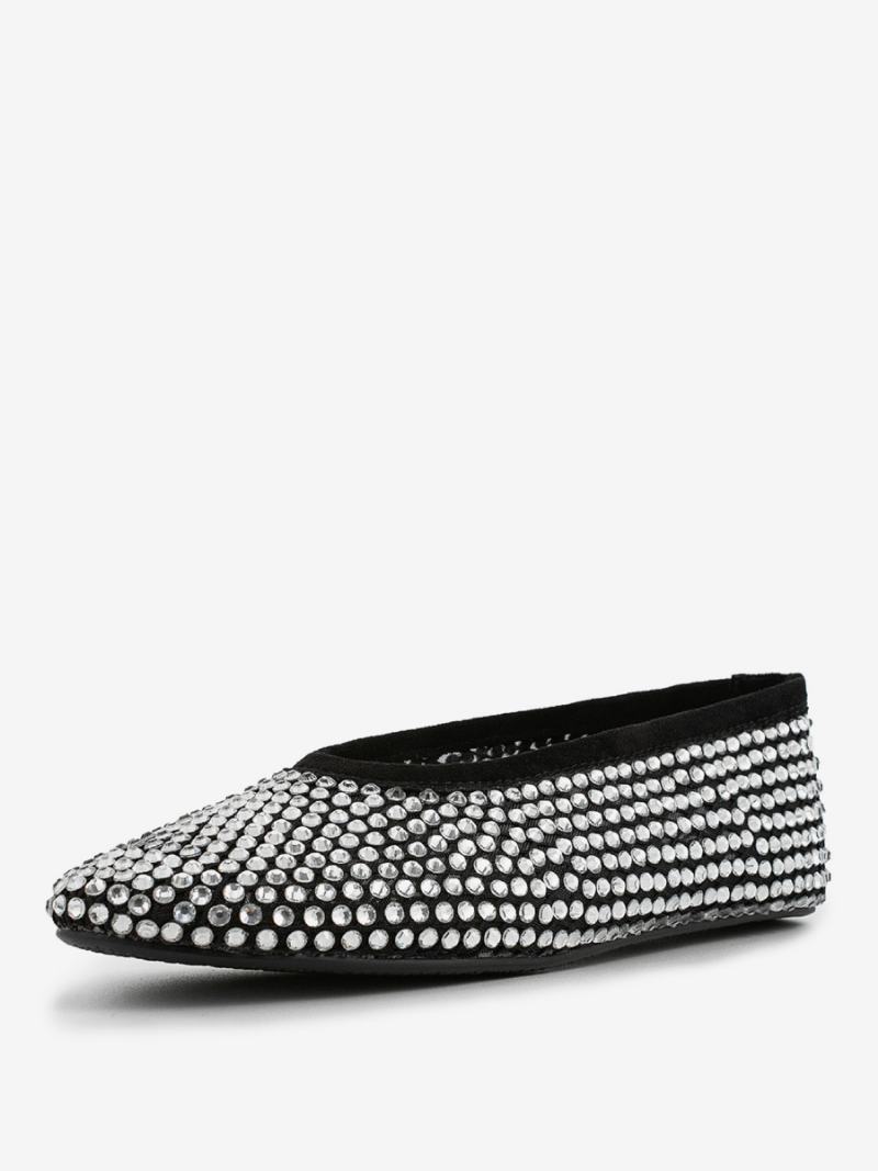 Γυναικείες Μπαλαρίνες Με Μυτερά Στρας Slip On Flat Pumps