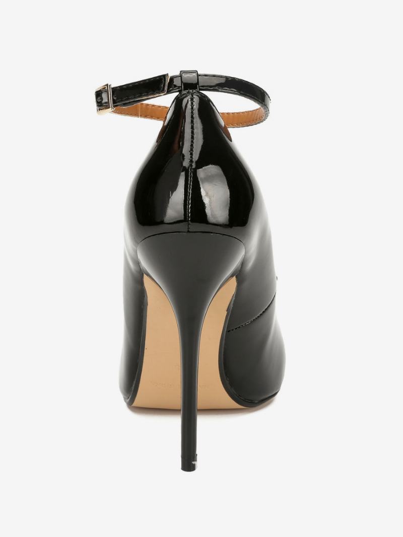 Γυναικείες Σέξι Ψηλοτάκουνες Γόβες Stiletto Heel Pu Leather Pumps - Μαύρο