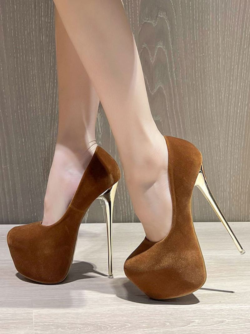 Γυναικείες Σέξι Ψηλοτάκουνες Γόβες Stiletto Heel Suede Leather Pumps