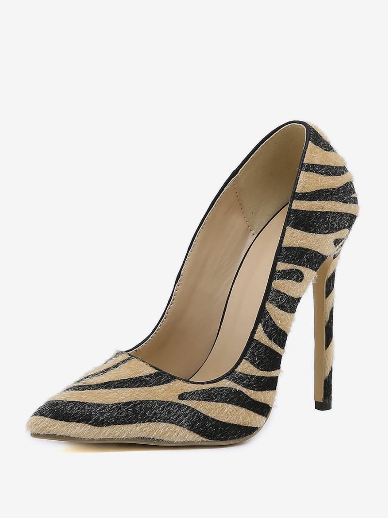 Γυναικείες Ψηλοτάκουνες Αντλίες Zebra Print Pumps Stiletto Heel Horse Hair