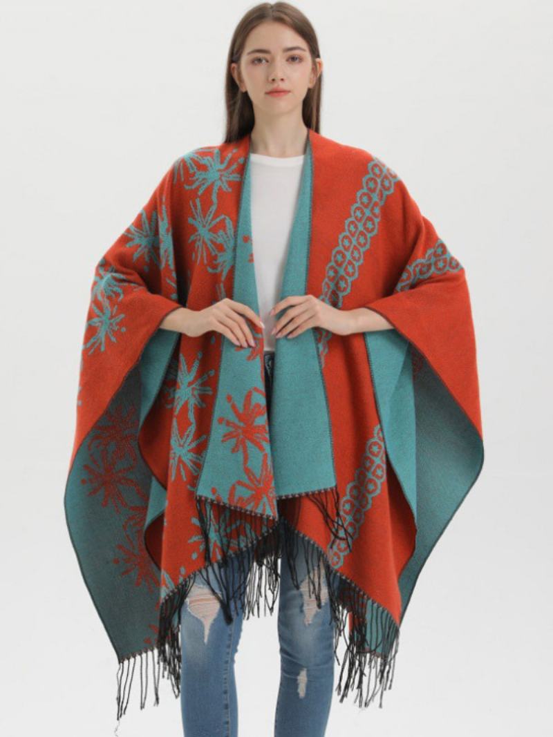 Γυναικείο Κάλυμμα Cape Oversized Ethnic Style Fall Winter Poncho