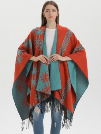 Γυναικείο Κάλυμμα Cape Oversized Ethnic Style Fall Winter Poncho