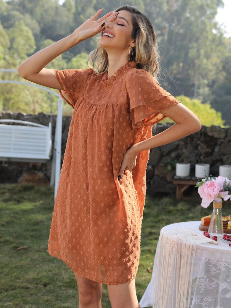 Γυναικείο Καλοκαιρινό Φόρεμα Γενεθλίων Coffee Brown Beach Dress - Καφέ Καφέ