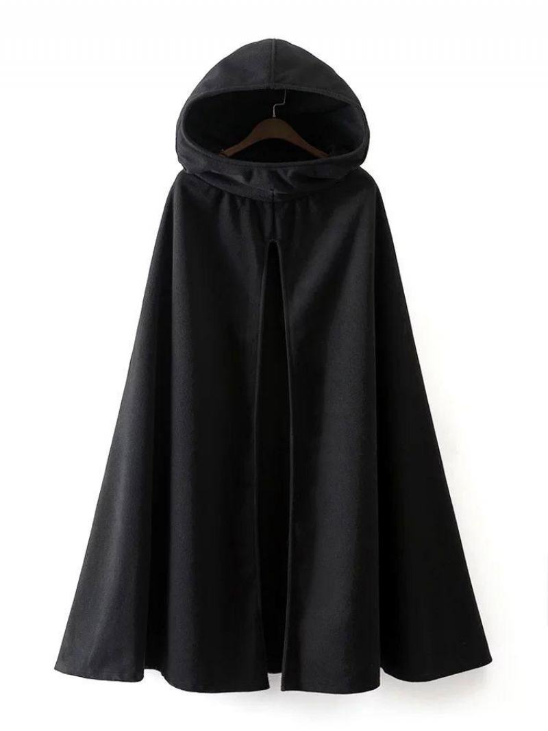 Γυναικείο Παλτό Cape Hoodie Jacket Poncho